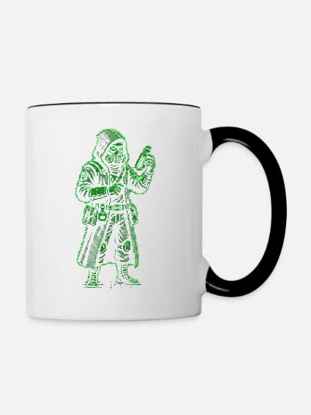 Punk Apotheker Pixel Art Retro Hacker - Tasse zweifarbig - Weiß/Schwarz