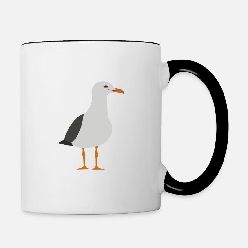 Mouette - Mug contrasté - blanc/noir