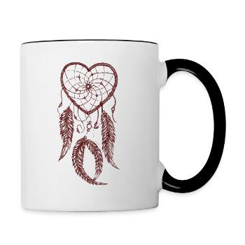 Dream Catcher - Contrasting Mug - white/black - Right