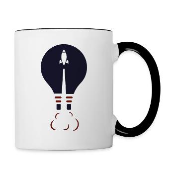 StartUp Franken - Tasse zweifarbig - Weiß/Schwarz - Rechts
