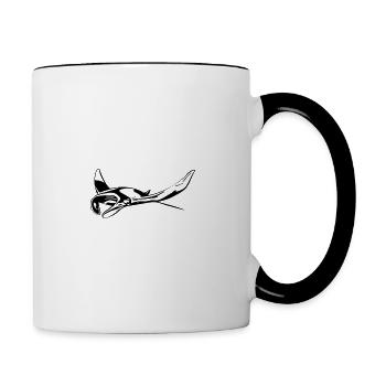 Manta Rochen - Tasse zweifarbig - Weiß/Schwarz - Rechts