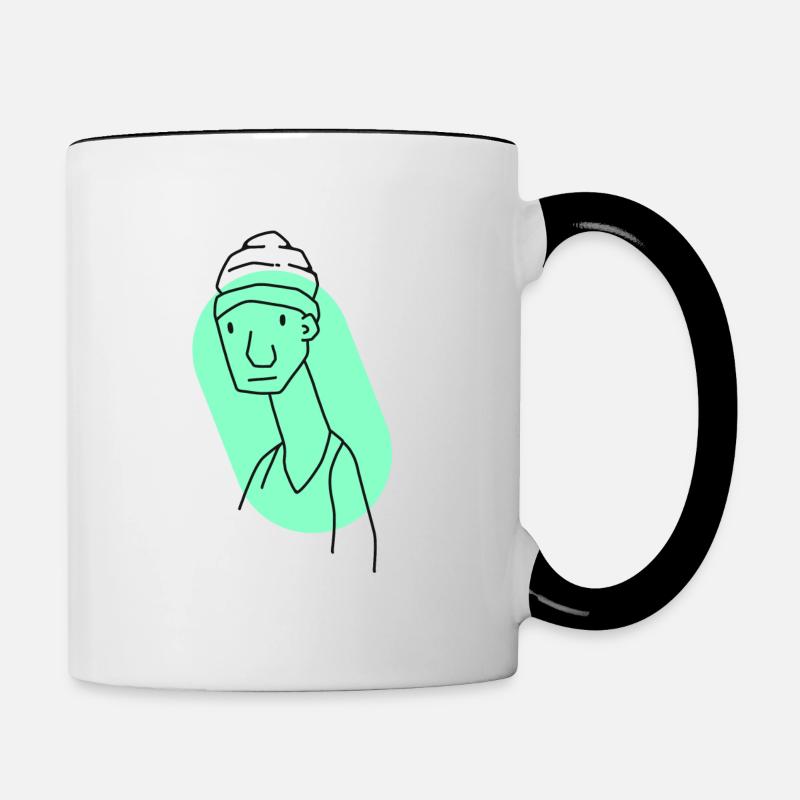 Funny guy - Contrasting Mug - white/black