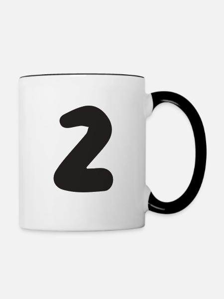 2 - Tasse zweifarbig - Weiß/Schwarz
