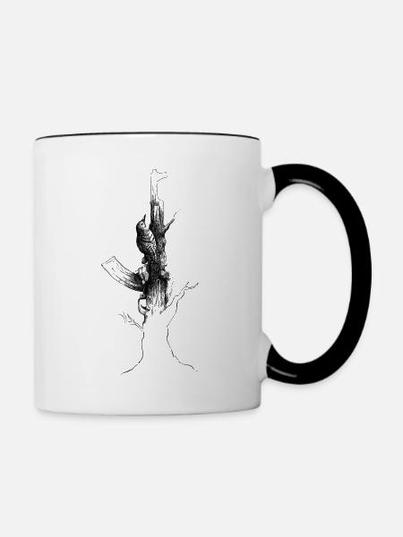 Ak47 Specht - Tasse zweifarbig - Weiß/Schwarz