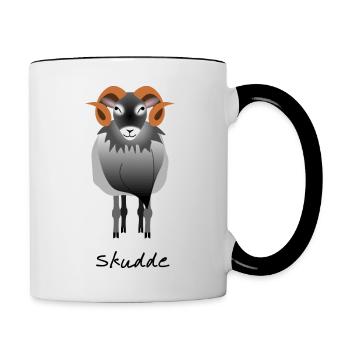 Skudde grau - Tasse zweifarbig - Weiß/Schwarz - Rechts