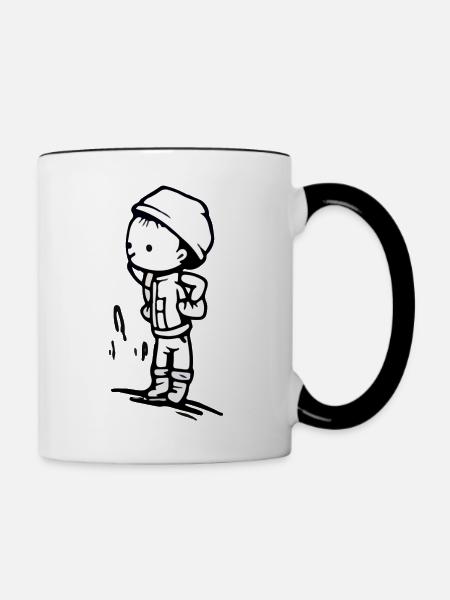 Eric Straßenkunst - Tasse zweifarbig - Weiß/Schwarz