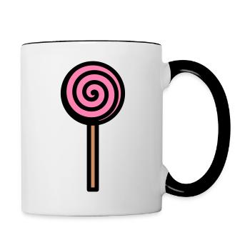 Sucette - Mug contrasté - blanc/noir - Droite