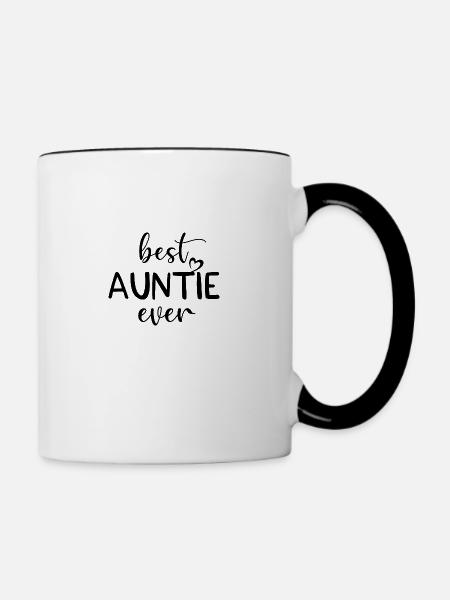 best Auntie ever - Tasse zweifarbig - Weiß/Schwarz