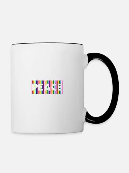 Pride Peace - Tasse zweifarbig - Weiß/Schwarz