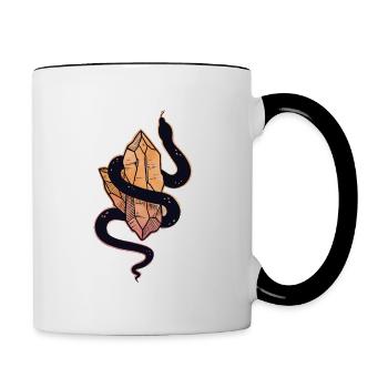 Serpent cristaux - Mug contrasté - blanc/noir - Droite