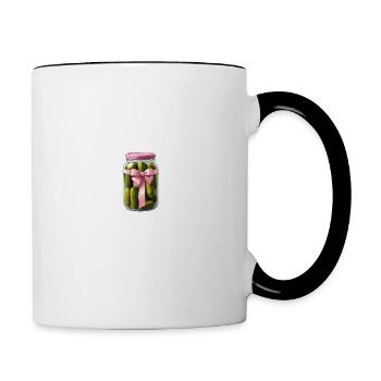 Just A Girl Who Loves Pickles - Pickle Lover - Tasse zweifarbig - Weiß/Schwarz - Rechts