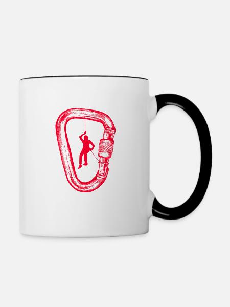 Bergsteiger - Tasse zweifarbig - Weiß/Schwarz