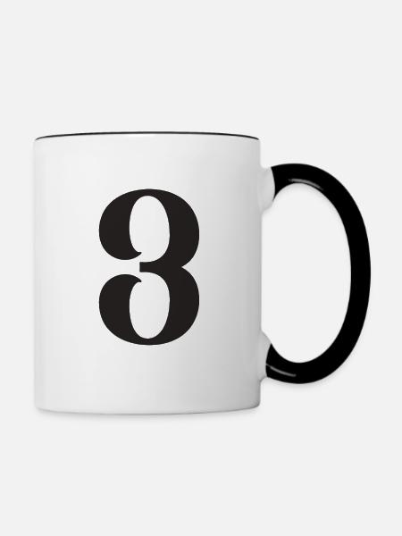 3 - Tasse zweifarbig - Weiß/Schwarz