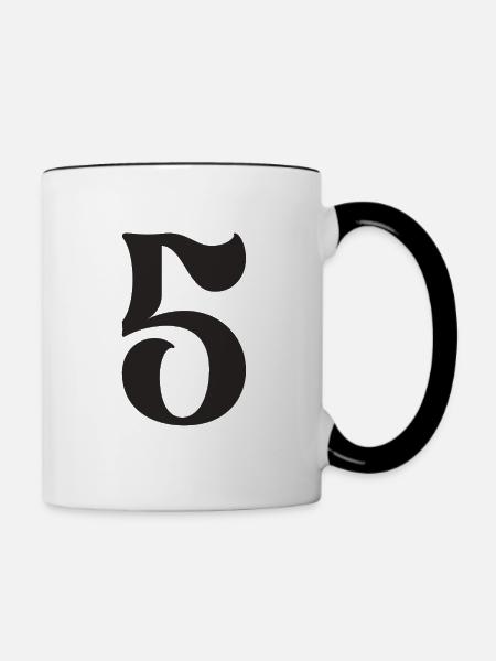 5 - Tasse zweifarbig - Weiß/Schwarz