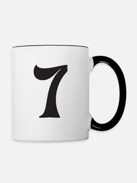 7 - Tasse zweifarbig - Weiß/Schwarz