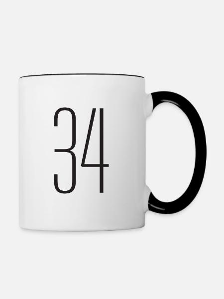 34 - Tasse zweifarbig - Weiß/Schwarz