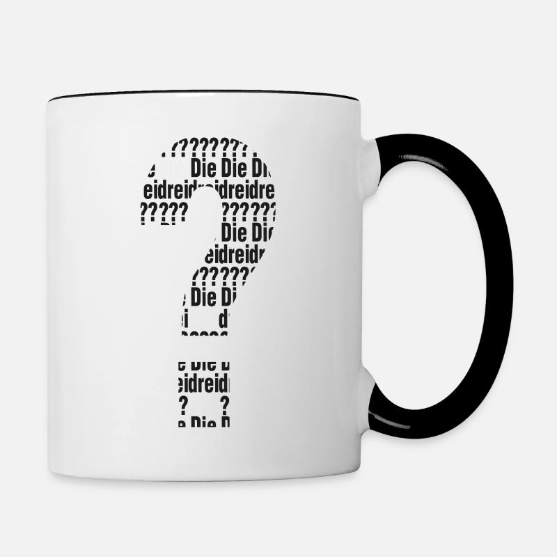 Les Trois ??? Logo Enfant Noir Blanc - Mug contrasté - blanc/noir