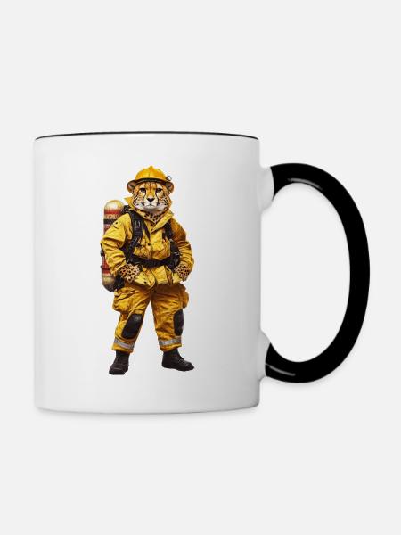 Gepard - Tasse zweifarbig - Weiß/Schwarz