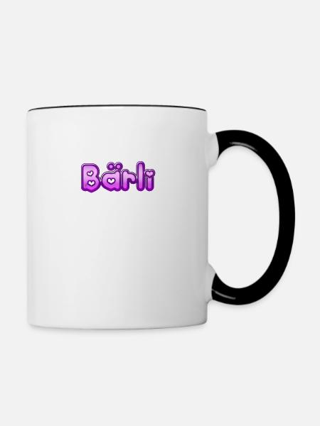 Text Bärli - Tasse zweifarbig - Weiß/Schwarz