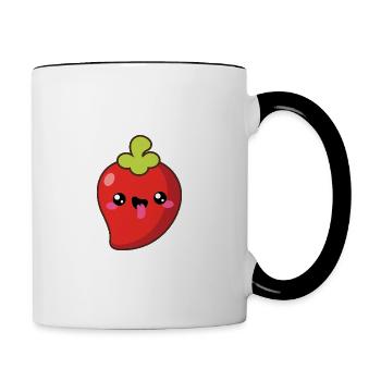 Paprika mignon - Mug contrasté - blanc/noir - Droite