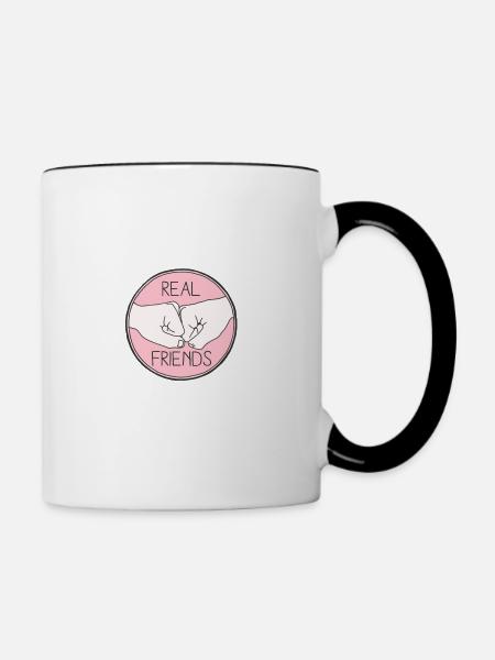 Freunde - Tasse zweifarbig - Weiß/Schwarz