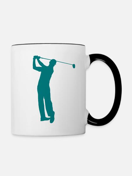 Golfspieler - Tasse zweifarbig - Weiß/Schwarz