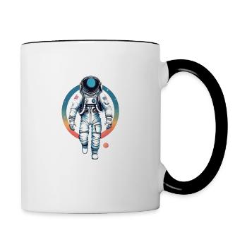 The Astronaut in Space - Contrasting Mug - white/black - Right