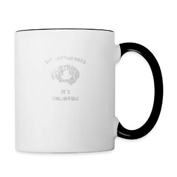 Yoga Strech Sport Cerveau Yoga Exercice Cerveau - Mug contrasté - blanc/noir - Droite