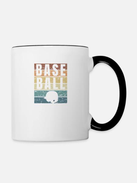 American Baseball - Tasse zweifarbig - Weiß/Schwarz