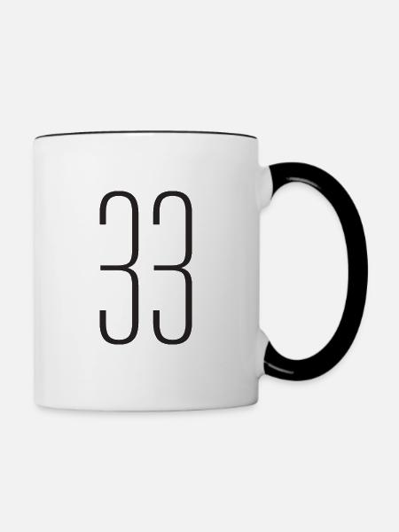 33 - Tasse zweifarbig - Weiß/Schwarz