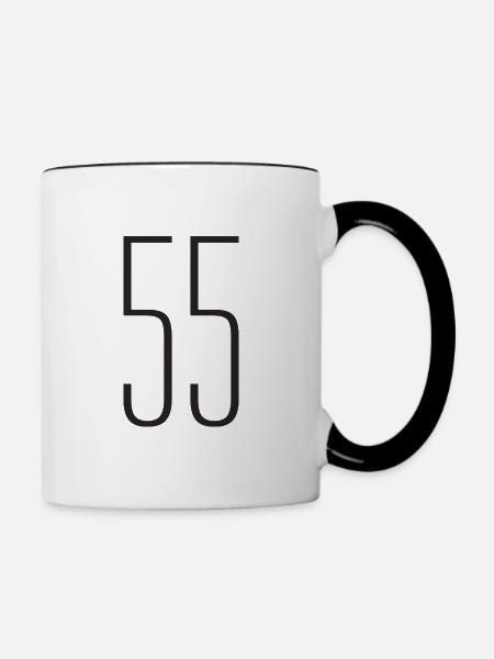 55 - Tasse zweifarbig - Weiß/Schwarz