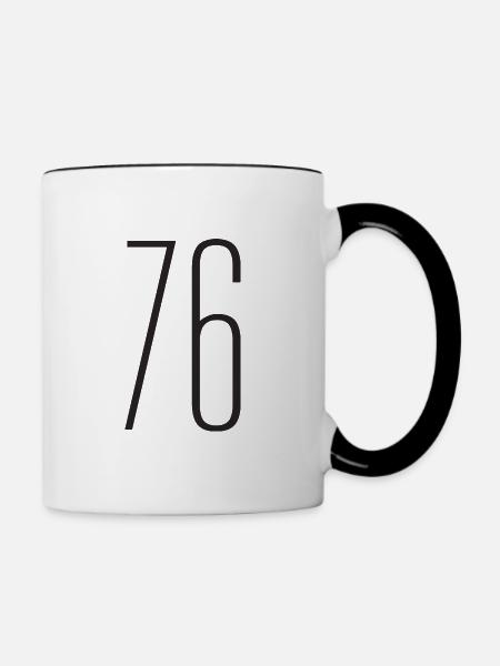 76 - Tasse zweifarbig - Weiß/Schwarz