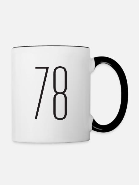 78 - Tasse zweifarbig - Weiß/Schwarz