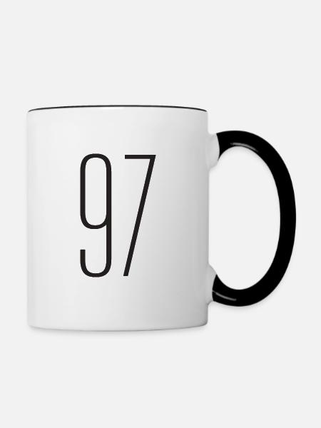 97 - Tasse zweifarbig - Weiß/Schwarz