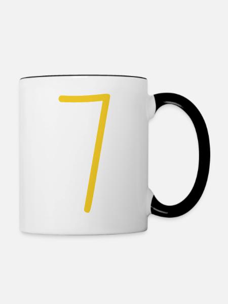 7 - Tasse zweifarbig - Weiß/Schwarz