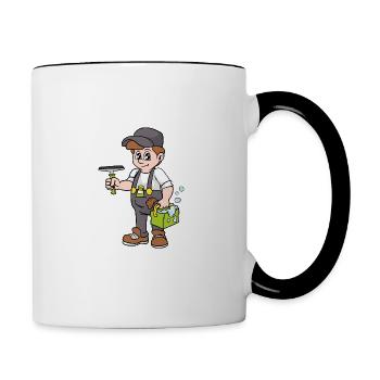 window cleaner - Contrasting Mug - white/black - Right