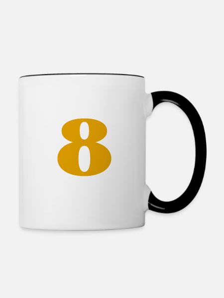 8 - Tasse zweifarbig - Weiß/Schwarz