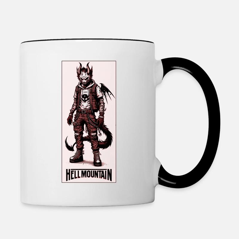 HELLMOUNTAIN #4 - Contrasting Mug - white/black