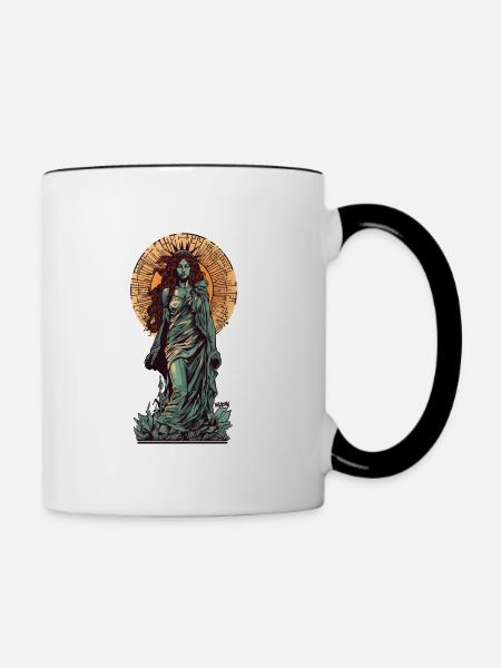 Lady Liberty - Tasse zweifarbig - Weiß/Schwarz
