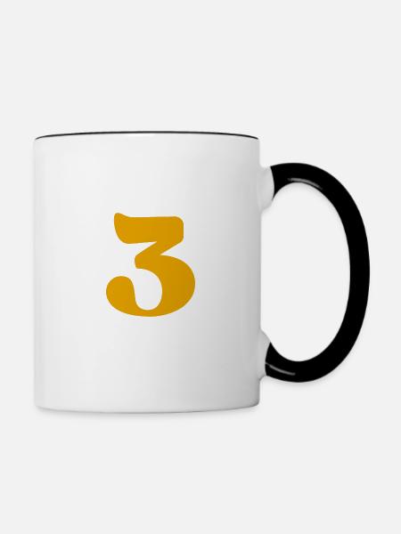 3 - Tasse zweifarbig - Weiß/Schwarz