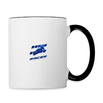 Blue Racer - Tasse zweifarbig - Weiß/Schwarz - Rechts