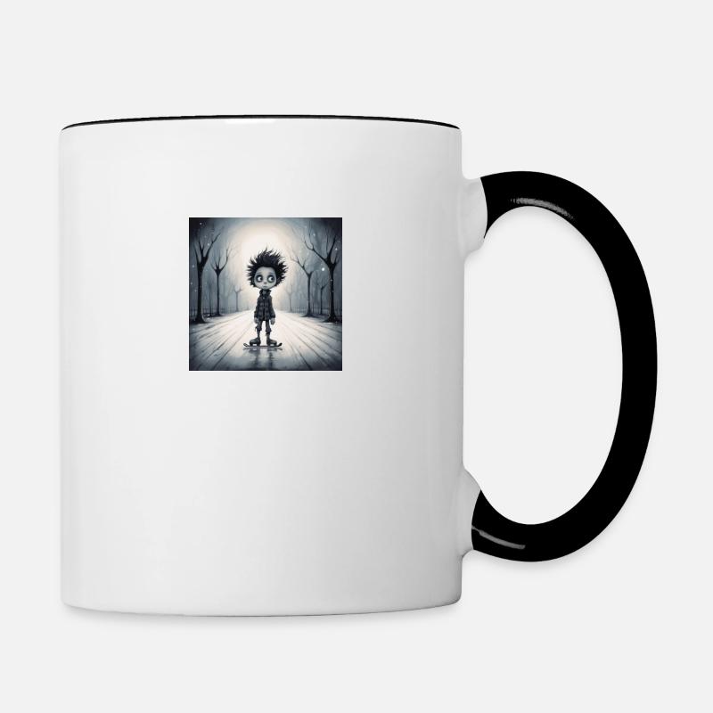 Emo-Style - Tasse zweifarbig - Weiß/Schwarz