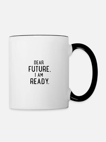 Zukunft - Tasse zweifarbig - Weiß/Schwarz