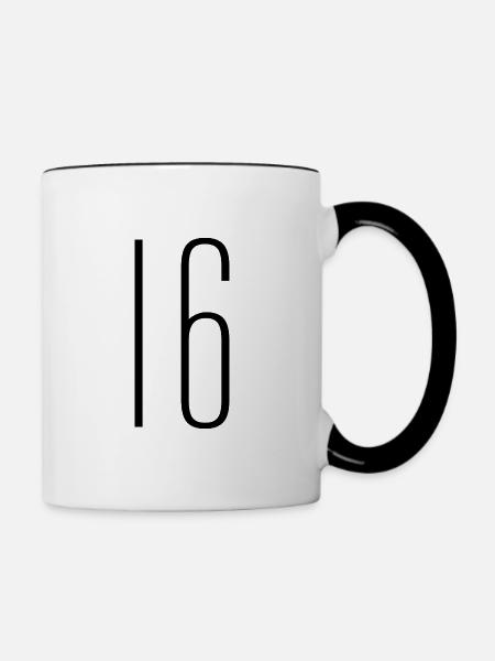 16 - Tasse zweifarbig - Weiß/Schwarz