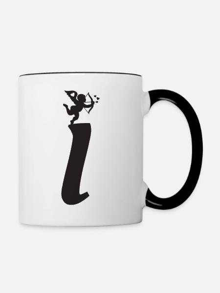 I - Tasse zweifarbig - Weiß/Schwarz