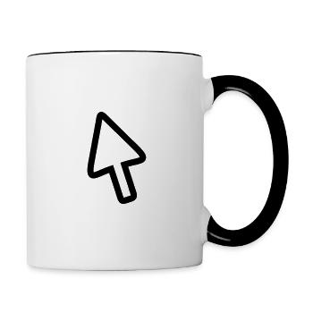 Mouse pointer mouse computer gift for gamers - Contrasting Mug - white/black - Right