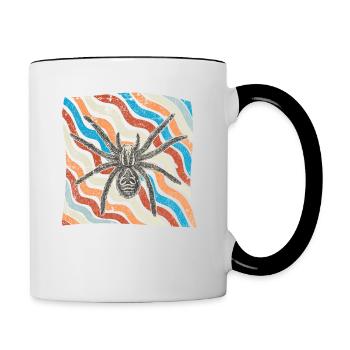 araignée - Mug contrasté - blanc/noir - Droite