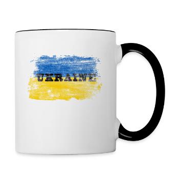 Ukraine - Tasse zweifarbig - Weiß/Schwarz - Rechts