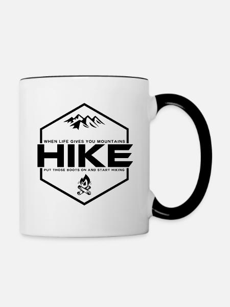 Hike - Tasse zweifarbig - Weiß/Schwarz