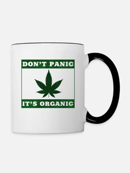 Cannabis - Tasse zweifarbig - Weiß/Schwarz